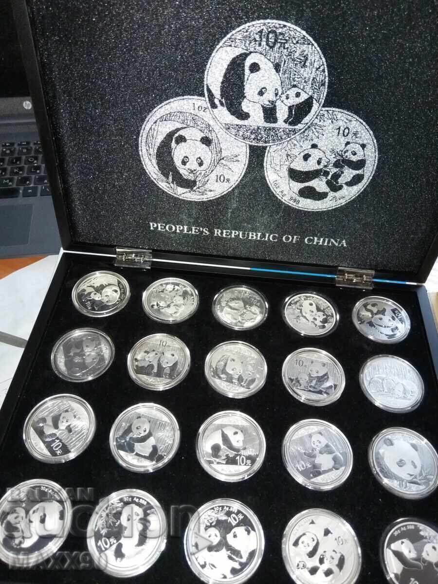 Panda chinezesc argintiu 1 oz argint - 20 buc cu preț € 4000.00 | 7823.32 BGN