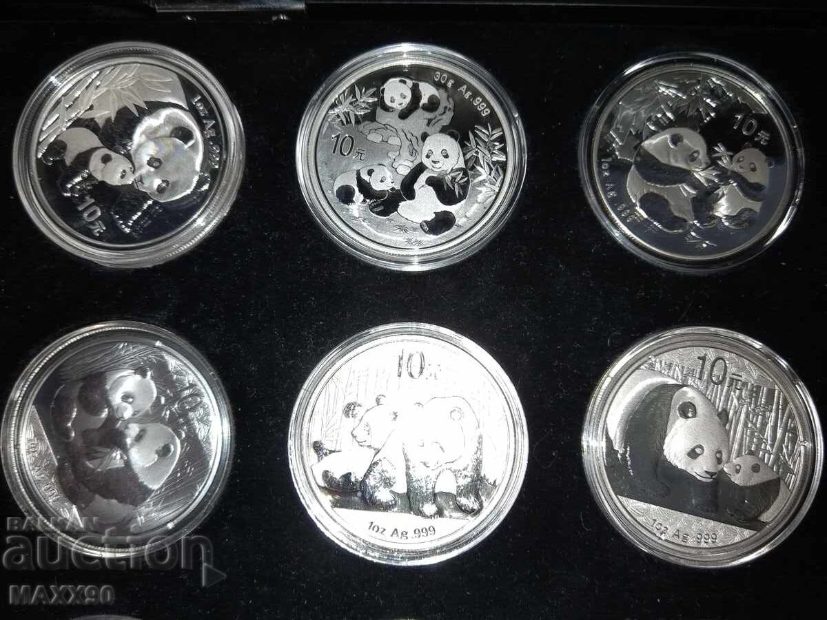 Auction Silver Chinese Pandas 1 oz silver - 20 pieces Auction Silver Chinese Pandas 1 oz silver - 20 pieces