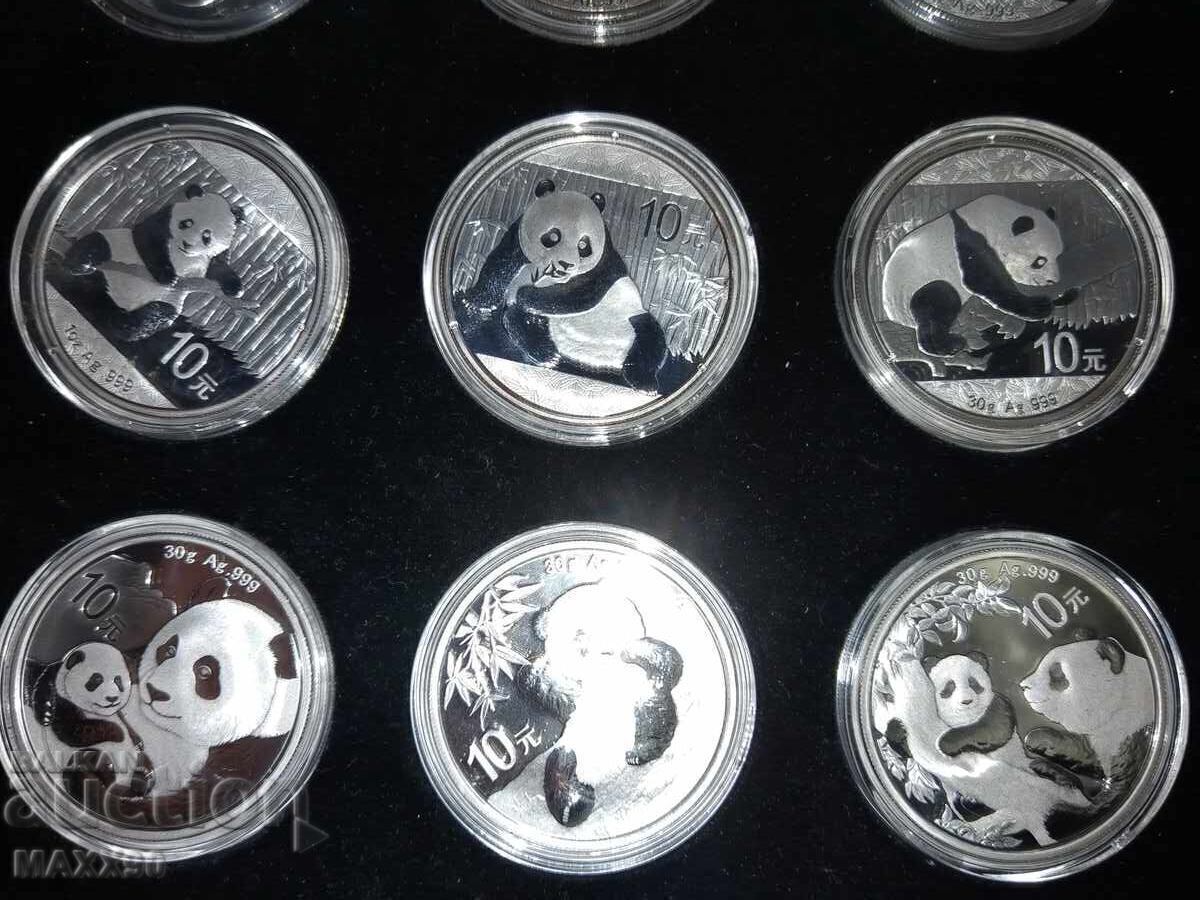 Livrarea Panda chinezesc argintiu 1 oz argint - 20 buc