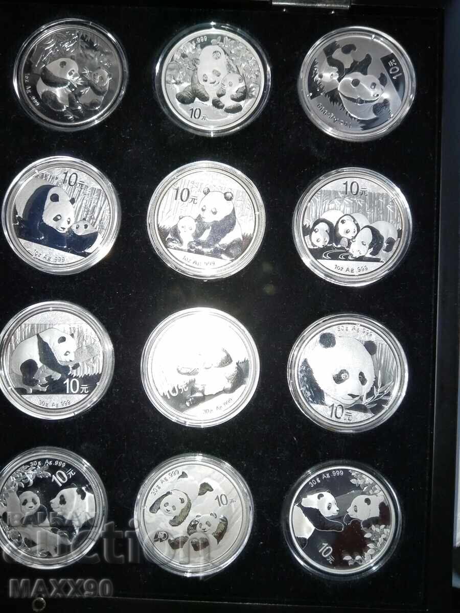 Silver Chinese Pandas 1 oz silver - 20 pieces - 5 Silver Chinese Pandas 1 oz silver - 20 pieces - 5