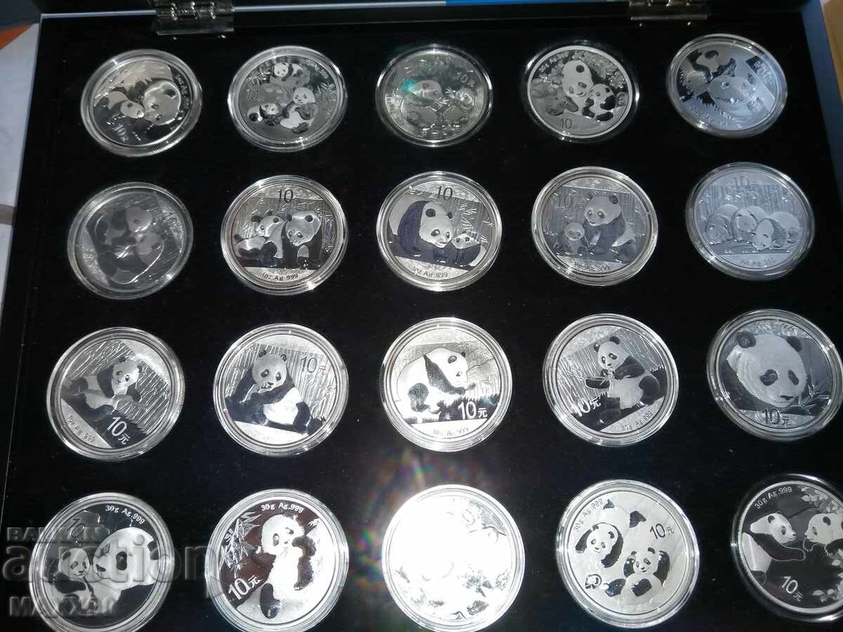 Silver Chinese Pandas 1 oz silver - 20 pieces - 6 Silver Chinese Pandas 1 oz silver - 20 pieces - 6