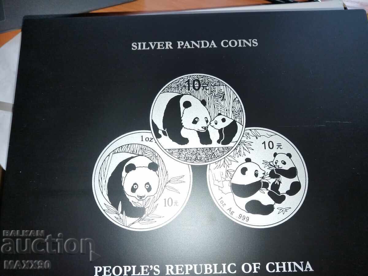 Panda chinezesc argintiu 1 oz argint - 20 buc - 7