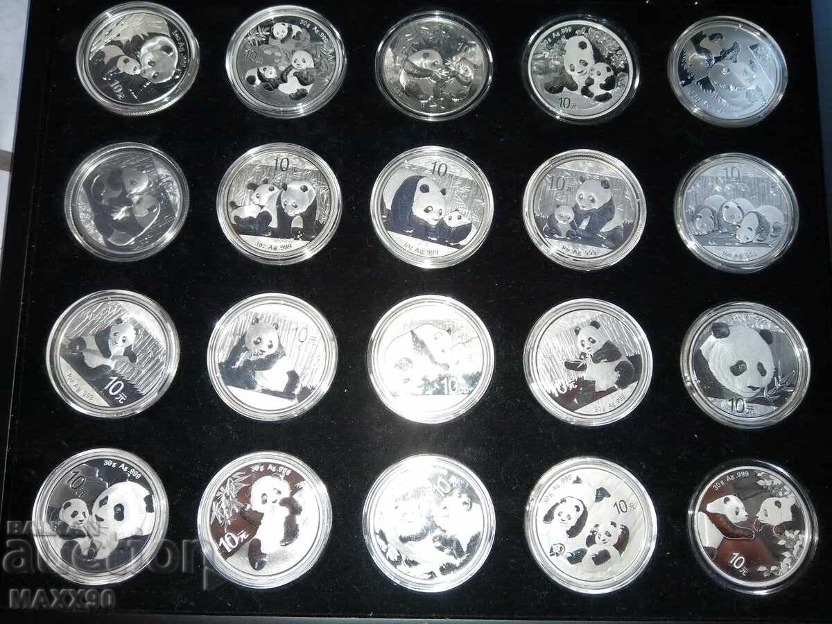 Silver Chinese Pandas 1 oz silver - 20 pieces Silver Chinese Pandas 1 oz silver - 20 pieces