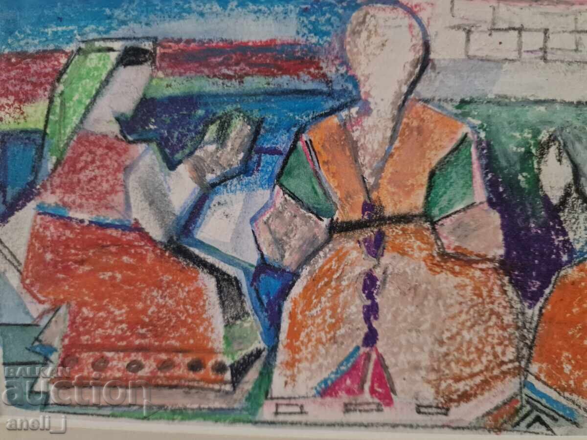 Δημοπρασία Παστέλ σχέδιο του Pencho Balkanski Δημοπρασία Παστέλ σχέδιο του Pencho Balkanski