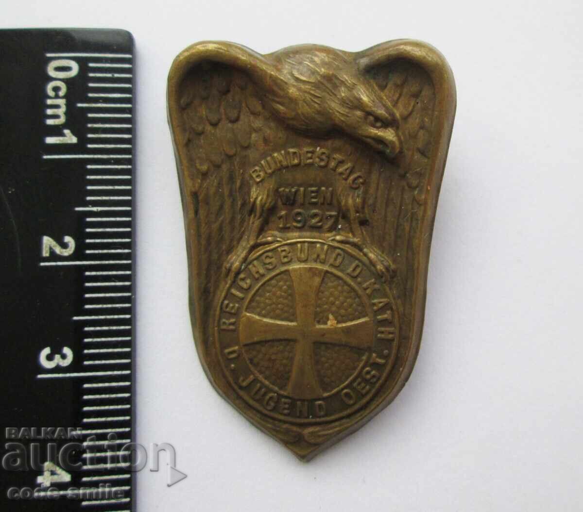 Old sign badge Austrian Parliament Catholics 1927. with price 50.00 BGN | € 25.56 Old sign badge Austrian Parliament Catholics 1927. with price 50.00 BGN | € 25.56