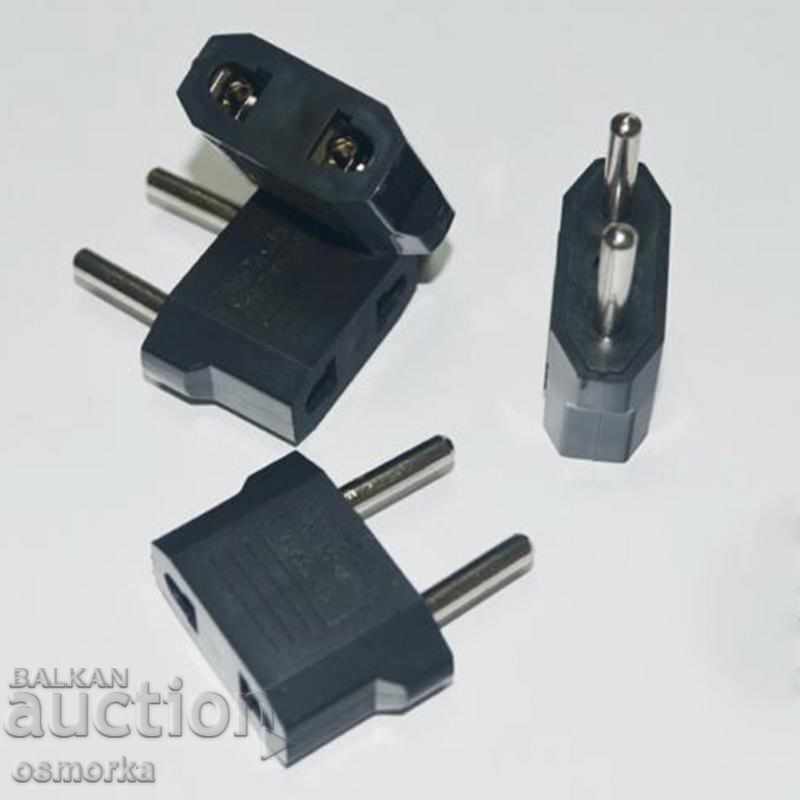 Delivery of Plug adapter from American to Bulgarian standard new Delivery of Plug adapter from American to Bulgarian standard new