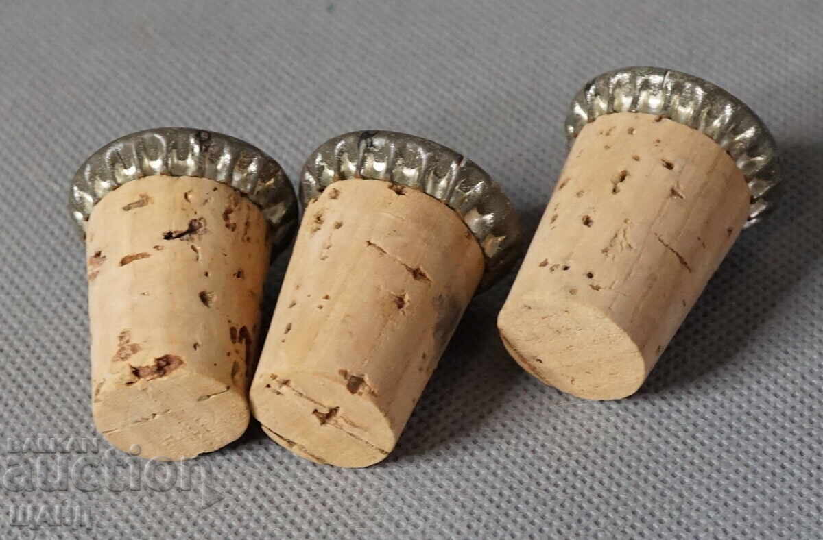 Delivery of VINS DU POSTILLON 3 Old Advertising wine corks Delivery of VINS DU POSTILLON 3 Old Advertising wine corks