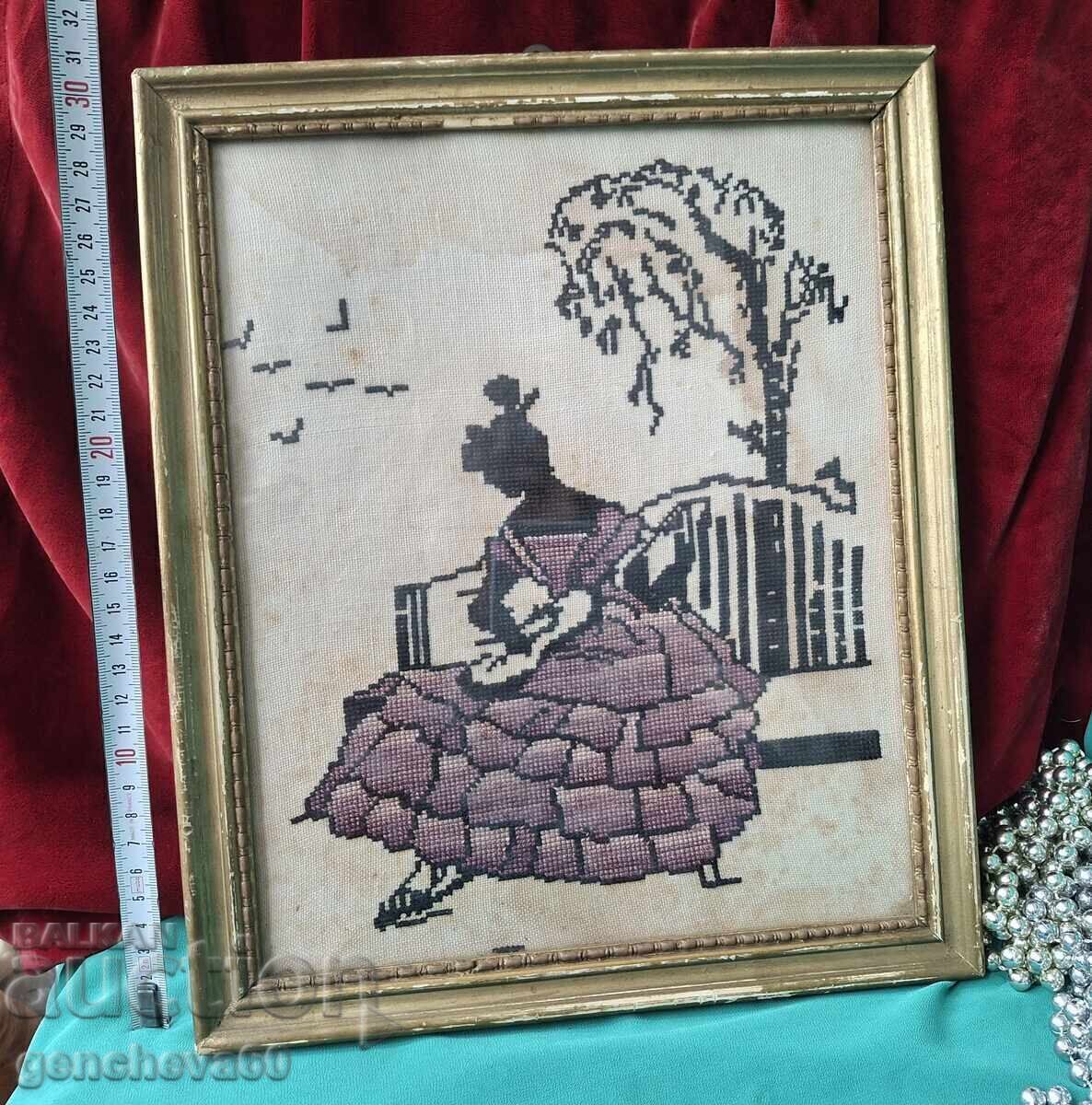 Beautiful old tapestry frame, glass Beautiful old tapestry frame, glass