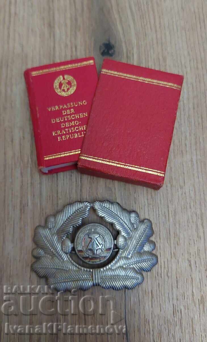 GDR cockade and booklet for collectors