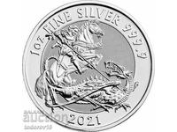 1 oz Silver St. George și Dragonul 2021