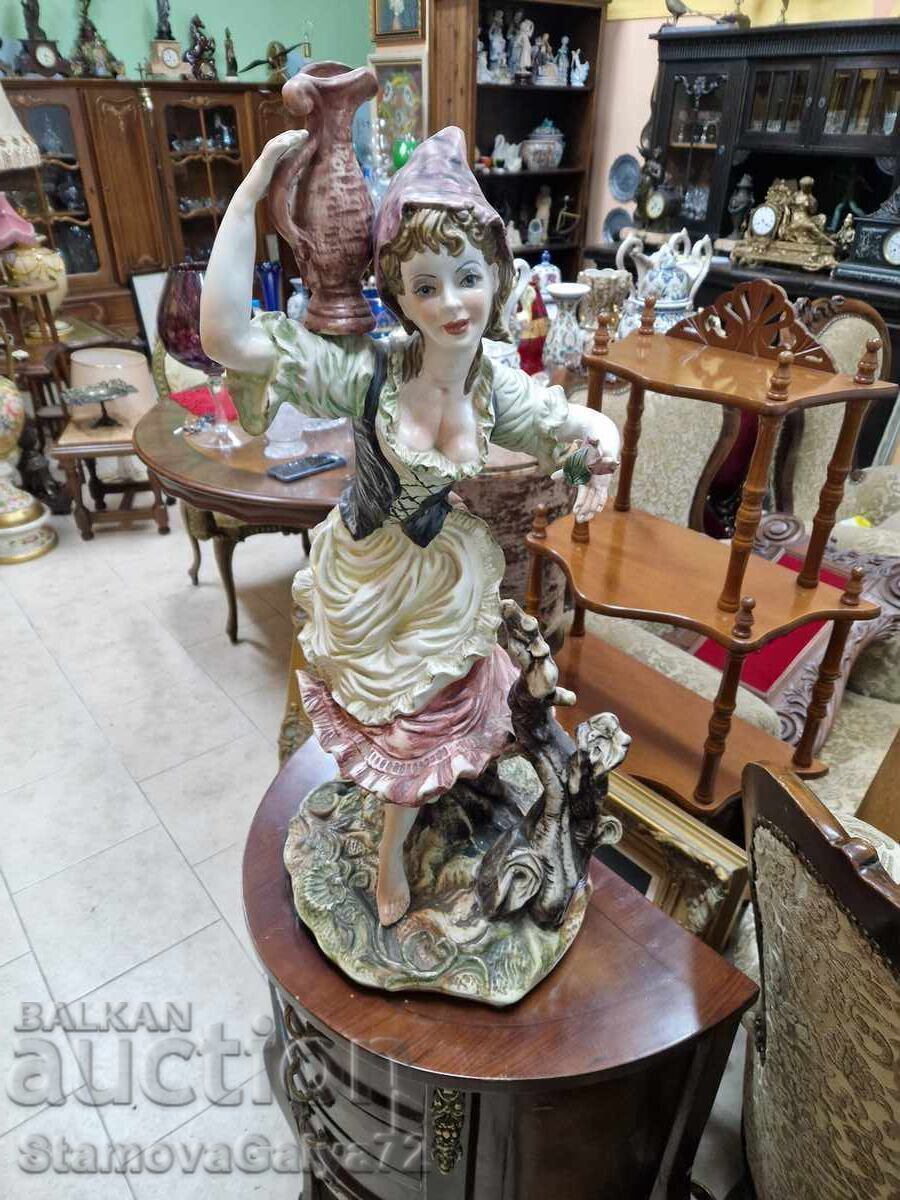 Auction Unique huge Italian figure statuette Capodimonte Auction Unique huge Italian figure statuette Capodimonte
