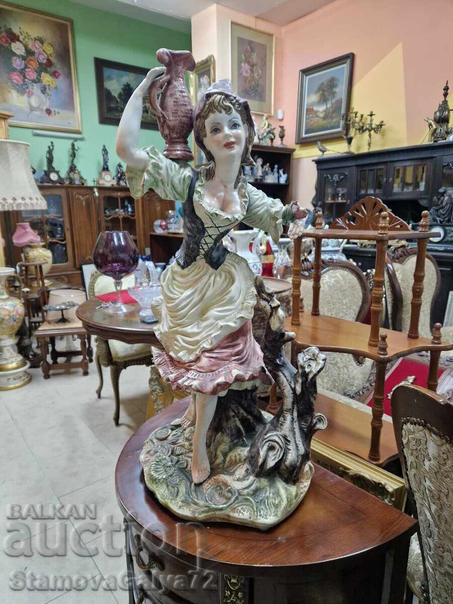 Unique huge Italian figure statuette Capodimonte Unique huge Italian figure statuette Capodimonte