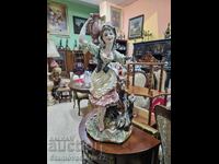 Unique huge Italian figure statuette Capodimonte