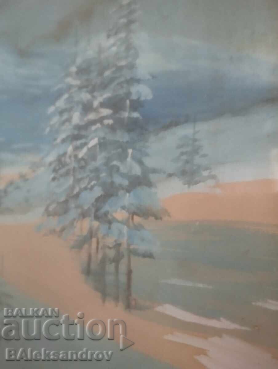 Auction Old watercolor painting Auction Old watercolor painting