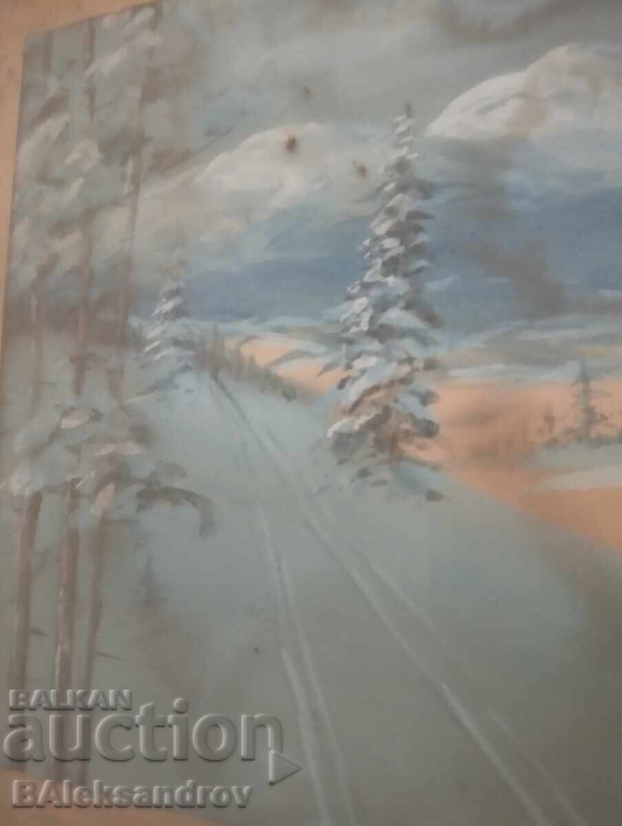 Delivery of Old watercolor painting Delivery of Old watercolor painting