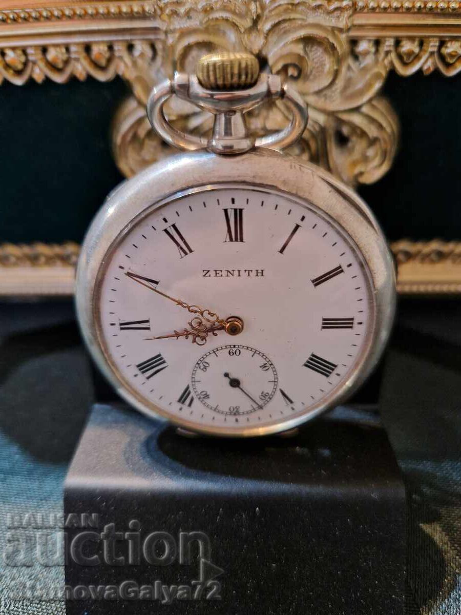 Antique silver Swiss pocket watch ZENITH with price 498.00 BGN | € 254.62