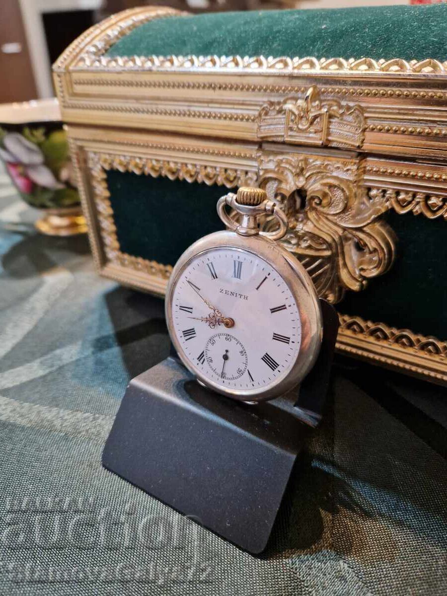 Delivery of Antique silver Swiss pocket watch ZENITH