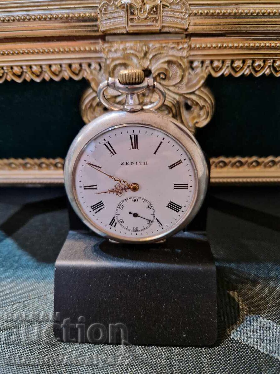Antique silver Swiss pocket watch ZENITH
