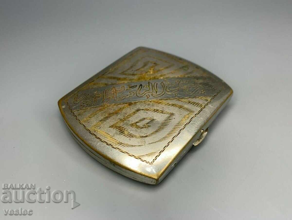 1908 Παλιά τουρκική ταμπακιέρα Επιγραφή της Επανάστασης των Νέων Τούρκων - 5