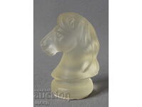 Bohemia Old Czech Glass Chess Piece White Horse