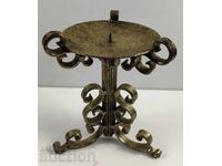 OLD WROUGHT IRON CANDLEHOLDER