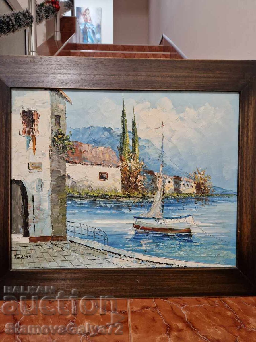 Аукцион Превъзходна антикварна авторска картина масло върху платно Аукцион Превъзходна антикварна авторска картина масло върху платно