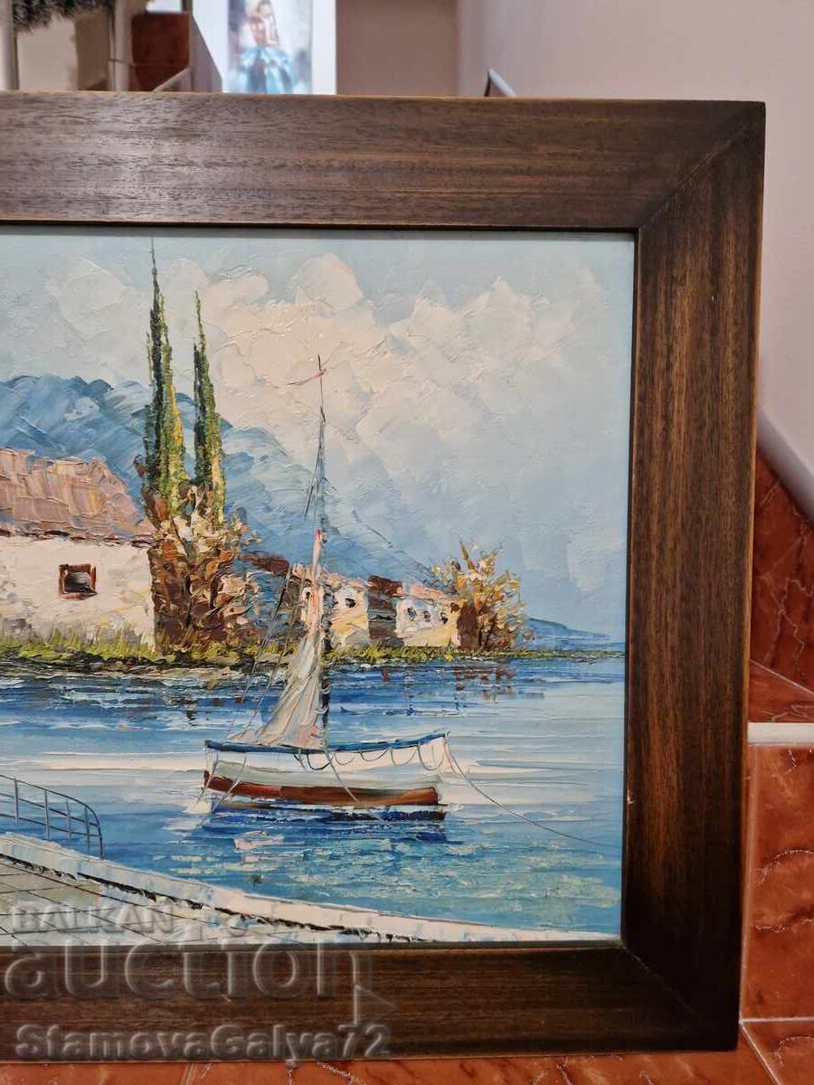 Delivery of Superb antique original oil on canvas painting