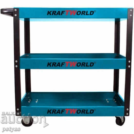 Auction  Tool trolley with 3 shelves