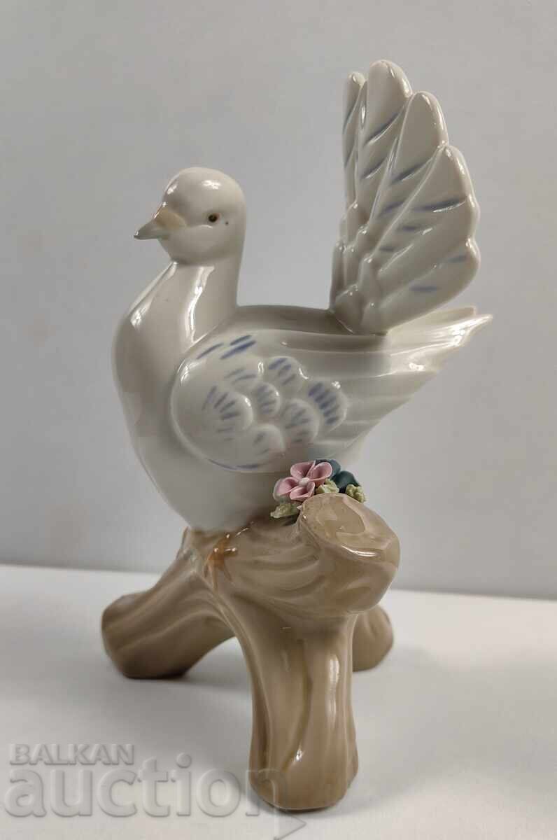 LARGE PORCELAIN FIGURE FIGURINE DOVE - THE FLOWER IS A SONG with price 35.00 BGN | € 17.90 LARGE PORCELAIN FIGURE FIGURINE DOVE - THE FLOWER IS A SONG with price 35.00 BGN | € 17.90