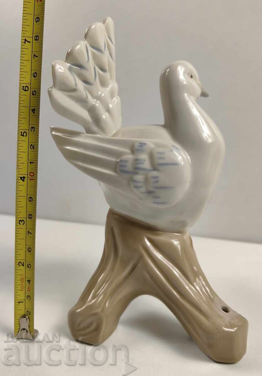 LARGE PORCELAIN FIGURE FIGURINE DOVE - THE FLOWER IS A SONG - 5 LARGE PORCELAIN FIGURE FIGURINE DOVE - THE FLOWER IS A SONG - 5