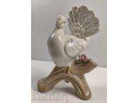 LARGE PORCELAIN FIGURE FIGURINE DOVE - THE FLOWER IS A SONG