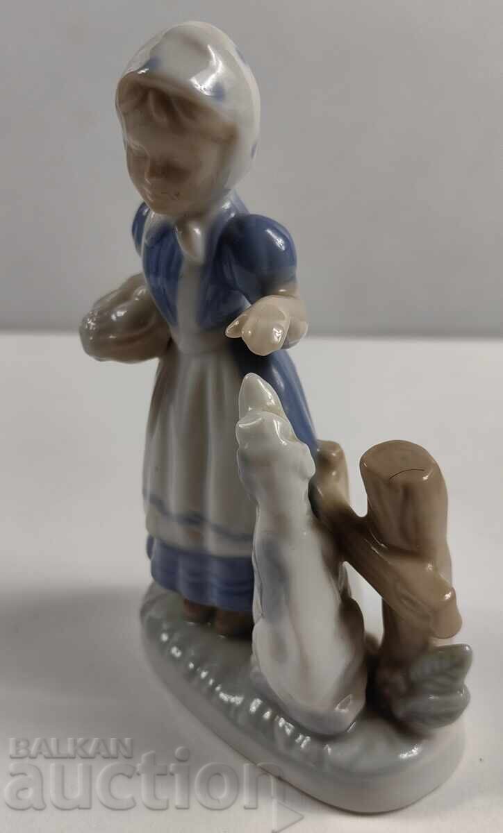 PORCELAIN FIGURE STATUETTE GIRL PUPPY HEALTHY with price 25.00 BGN | € 12.78 PORCELAIN FIGURE STATUETTE GIRL PUPPY HEALTHY with price 25.00 BGN | € 12.78