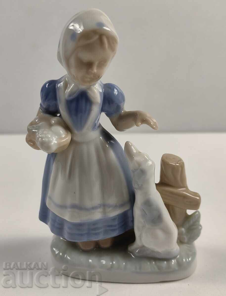 Auction PORCELAIN FIGURE STATUETTE GIRL PUPPY HEALTHY Auction PORCELAIN FIGURE STATUETTE GIRL PUPPY HEALTHY
