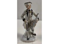 PORCELAIN FIGURE STATUETTE MAN VIOLIN HEALTHY