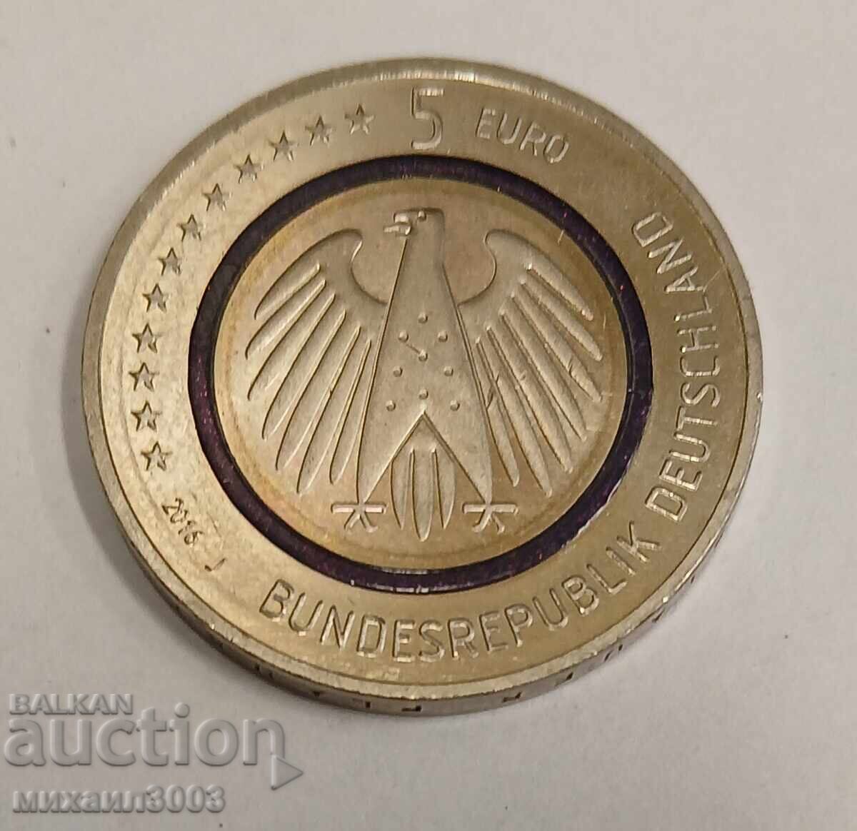 Germany 5 euro 2016 J Germany 5 euro 2016 J