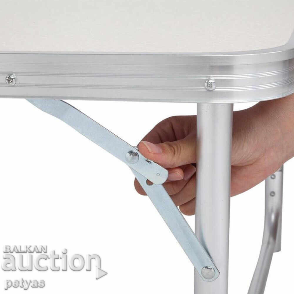 Aluminum Picnic Set: 4 Chairs + Table 120 x 60cm - 5 Aluminum Picnic Set: 4 Chairs + Table 120 x 60cm - 5