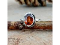 Ασημένιο δαχτυλίδι με Hessonite (5611)