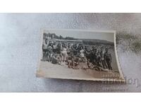 Photo Varna Young men and women on the seashore 1945