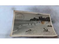 Postcard Varna Beach 1953