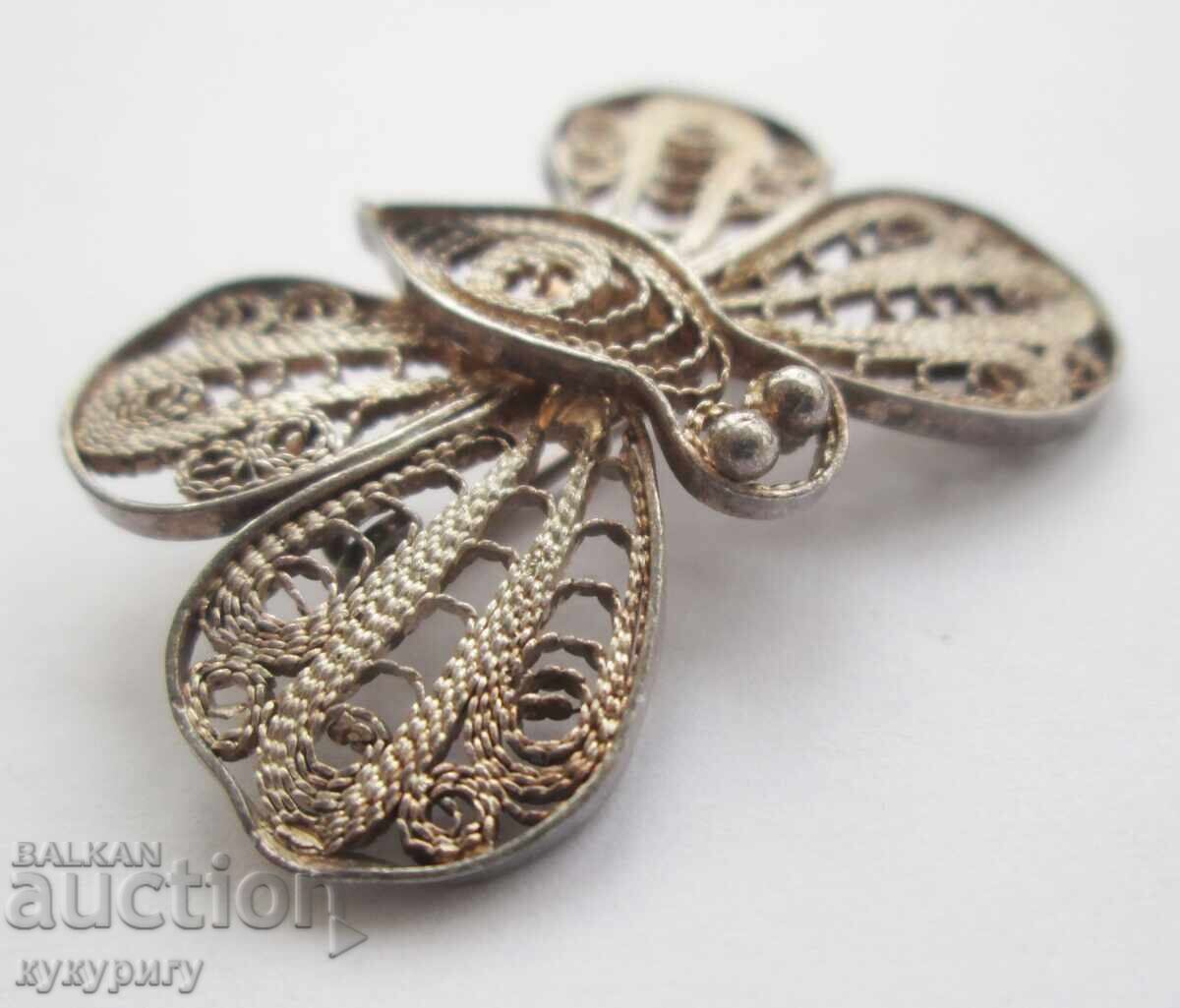 Delivery of Old filigree brooch Butterfly filigree handmade Delivery of Old filigree brooch Butterfly filigree handmade