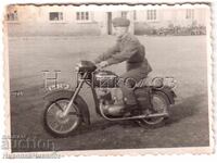 SMALL OLD PHOTO BURGAS MOTOR MOTORCYCLE BALKAN 250 D253