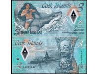 ❤️ ⭐ Cook Islands 2021 $3 Polymer UNC New ⭐ ❤️