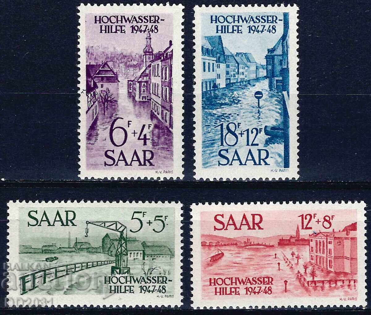 Germany Saar 1948 - Flood MNH Germany Saar 1948 - Flood MNH