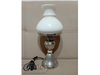 Vintage lamp with white glass shade