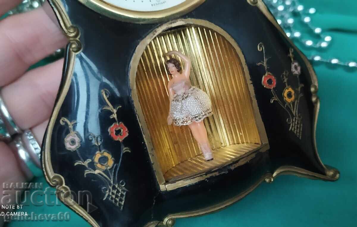 Antique fireplace alarm clock with ballerina GERMANY with price 200.00 BGN | € 102.26
