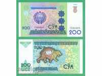 (¯`'•.¸ UZBEKISTAN 200 sume 1997 UNC ¸.•'´¯)