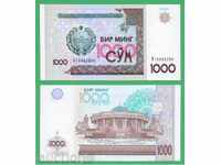 (¯`'•.¸ UZBEKISTAN 1000 sums 2001 UNC ¸.•'´¯)