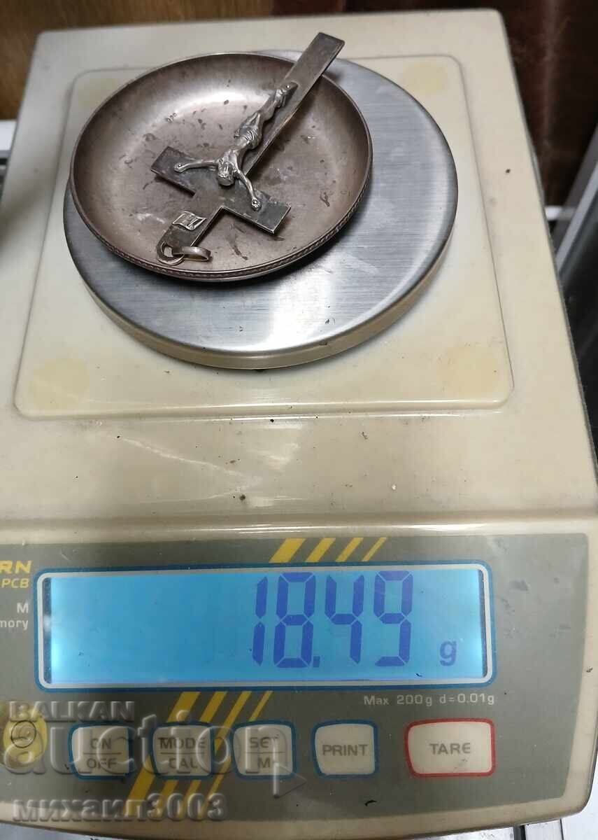 ΧΕΙΡΟΠΟΙΗΤΟΣ ΣΤΑΥΡΟΣ ΜΑΣΙΦ ΑΣΗΜΙ - 18,49 ΓΡΑΜ - 5