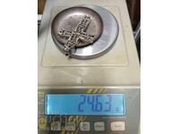 LARGE SILVER CROSS HANDMADE 925 SALT - 24.63 GRAMS