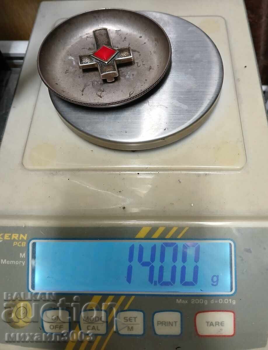 SILVER CROSS HANDMADE 925 SALT -14.00 GRAMS - 5 SILVER CROSS HANDMADE 925 SALT -14.00 GRAMS - 5